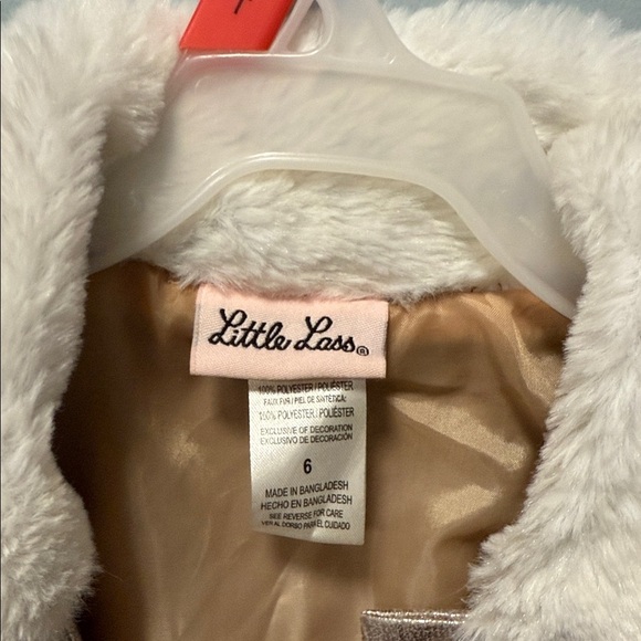 Metallic Kids Jacket with Faux Fur Trim - Picture 5 of 8